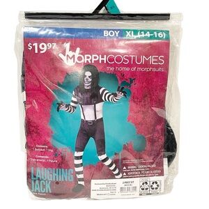 MorphCostumes Boys‎ Size XL 14-16 2 Piece Laughing Jack Costume NEW